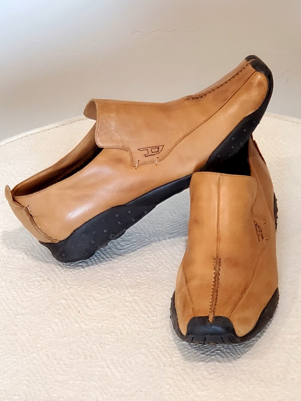 Diesel Footwear Y2K "Arcy" Leather Slip-On Driving Moccassin Loafers Mn's 9